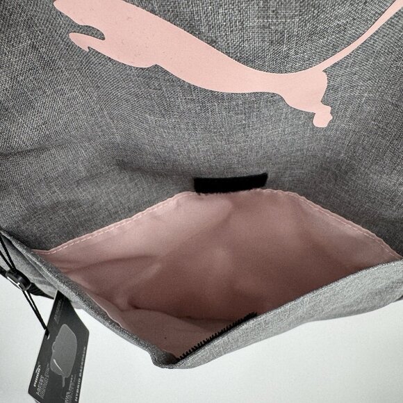 Puma Evercat Hybrid Backpack in Heather Grey/Pale Pink for Girl/Woman School Gym - Picture 5 of 15